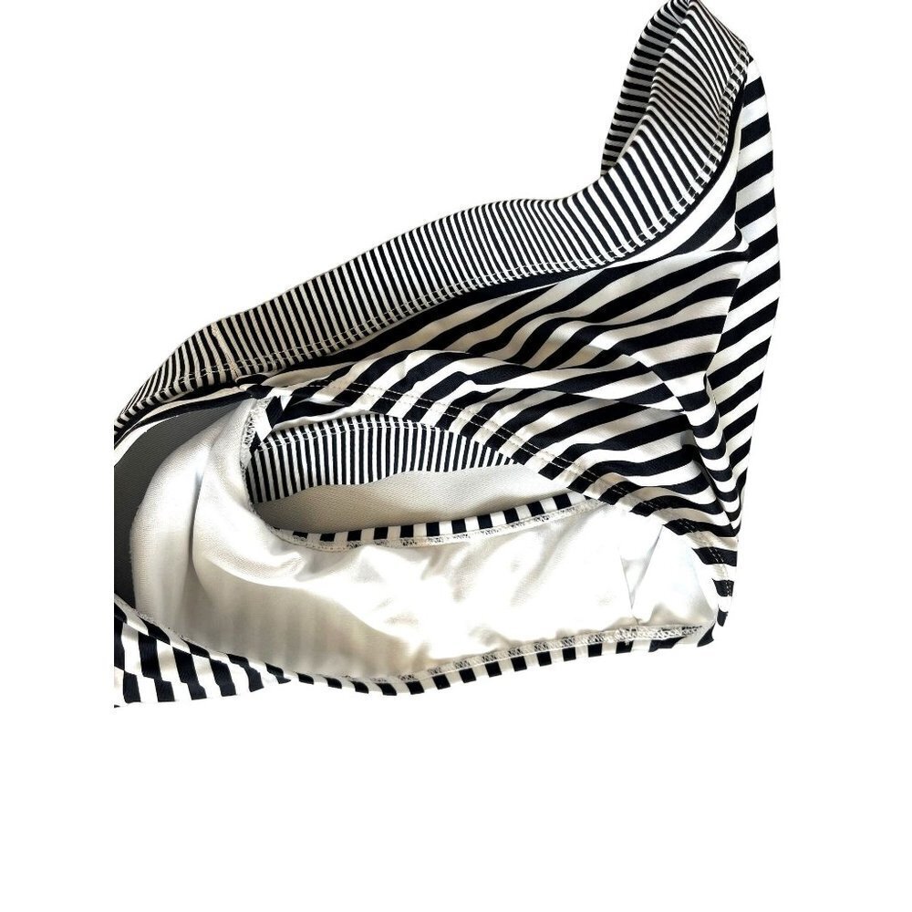 Old Navy Black & White Striped Bikini Bottom Size L - Picture 4 of 4